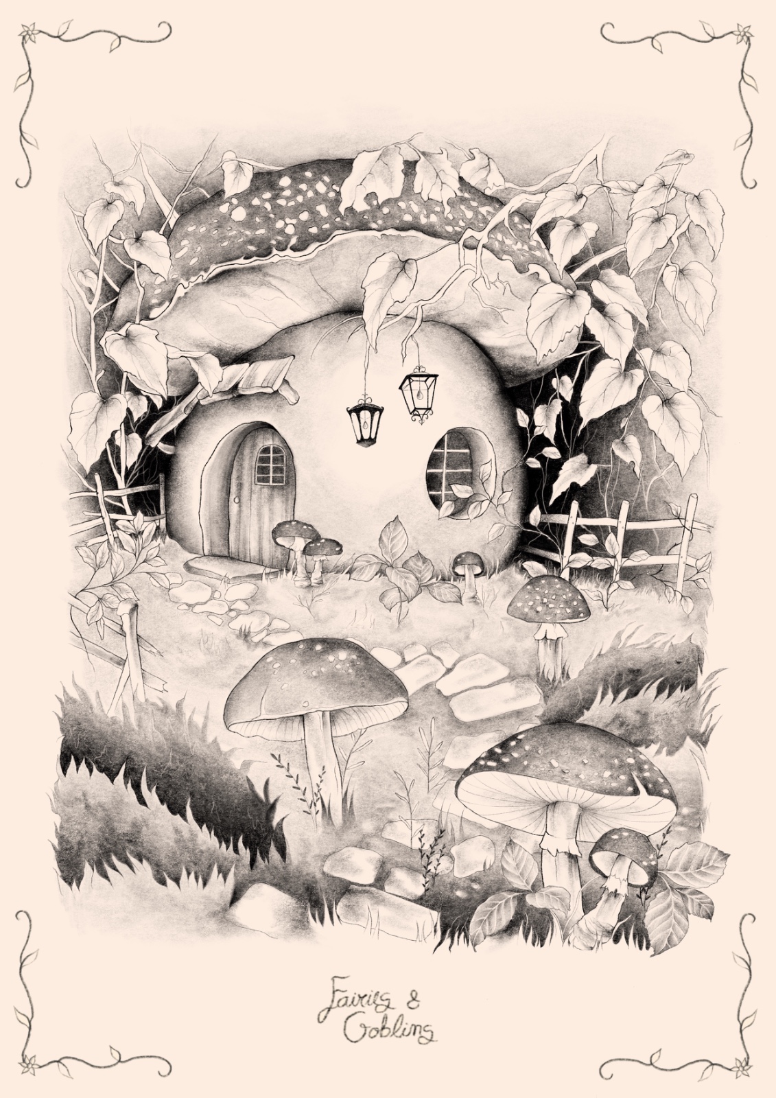 Cottage Dreams flash tattoo sheet by Fairies & Goblins — Lisbon tattoo artist