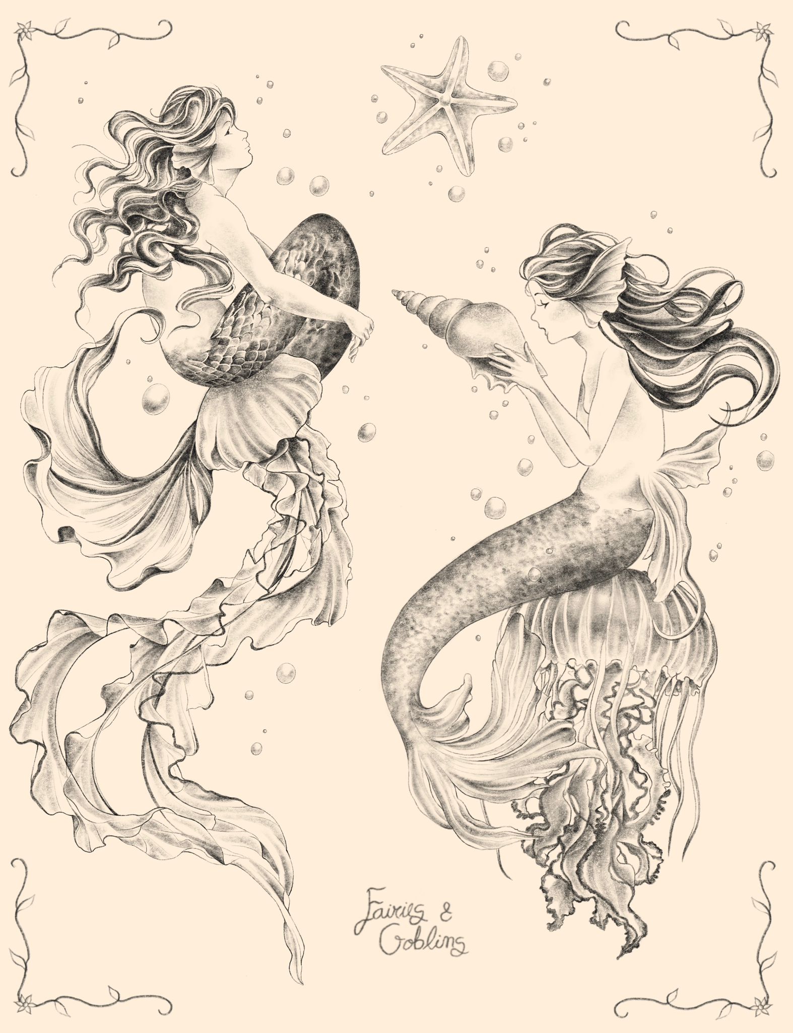 Once Upon a Tide flash tattoo sheet by Fairies & Goblins — Lisbon tattoo artist