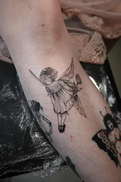 cottagecore tattoo by Fairies & Goblins — tattoo artist in Chiado, Lisbon